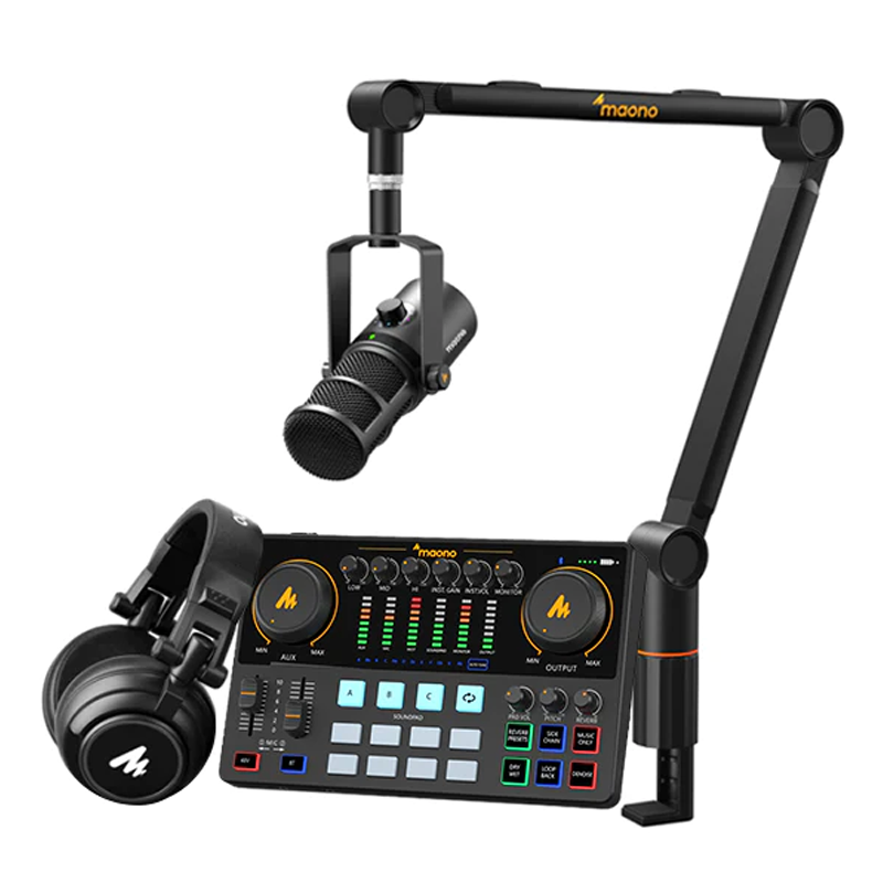 Heavy Equipment Bundle - Microphone dynamique XLR MAONO PD400X pour