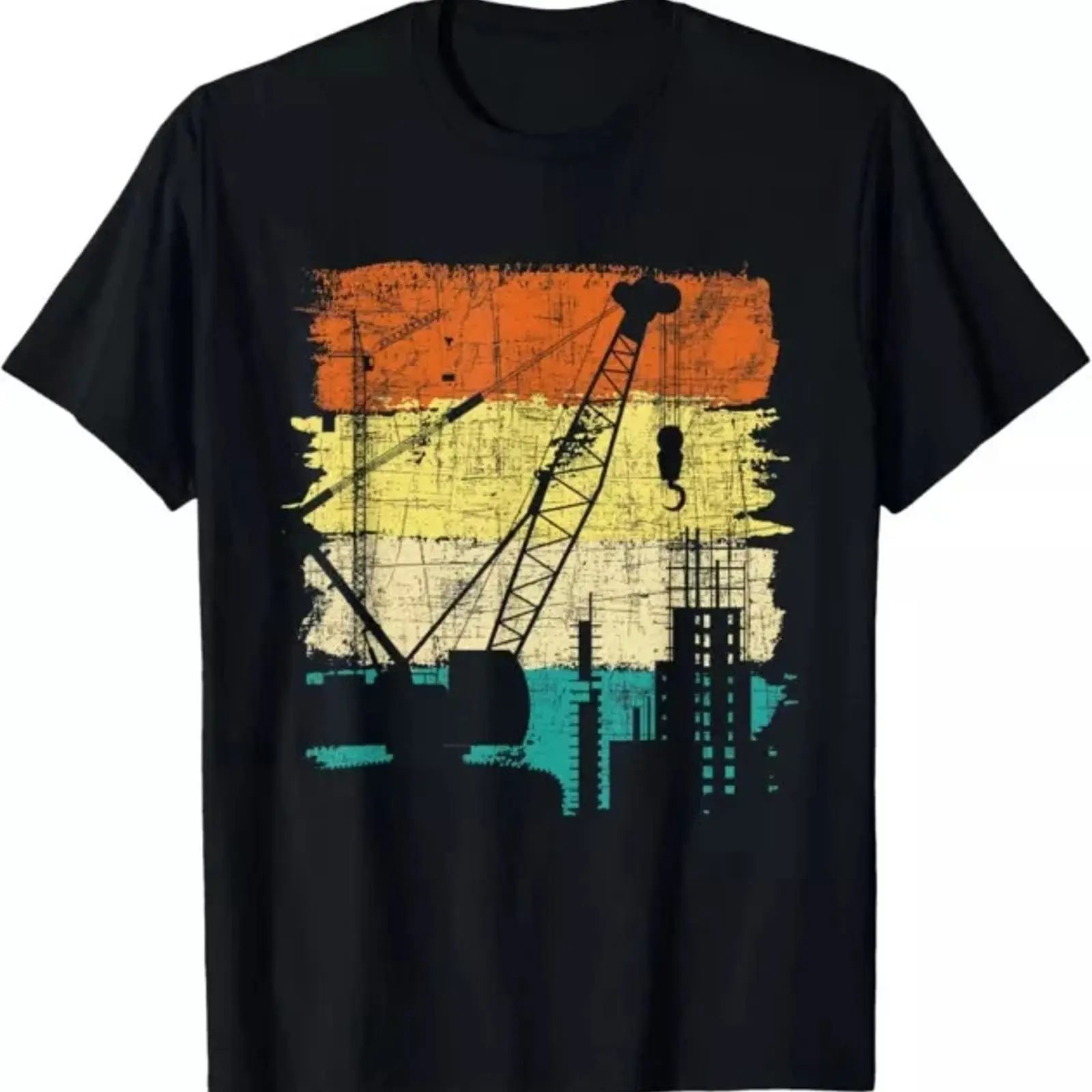 Heavy Equipment Operations - T-shirt rétro pour conducteur de grue,