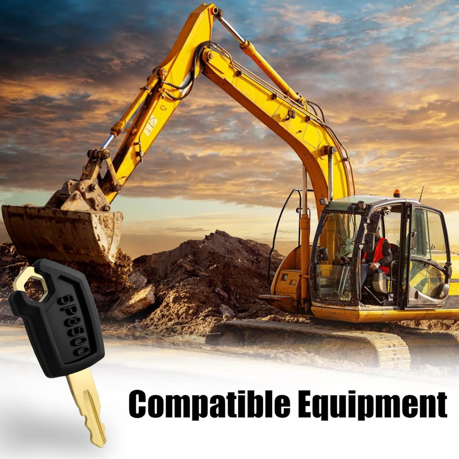 Heavy Equipment Caterpillar - 10 pièces de clés de contact