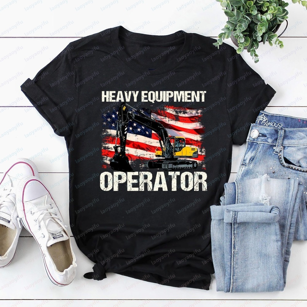 Heavy Equipment Operations - T-shirt d'été à manches courtes pour