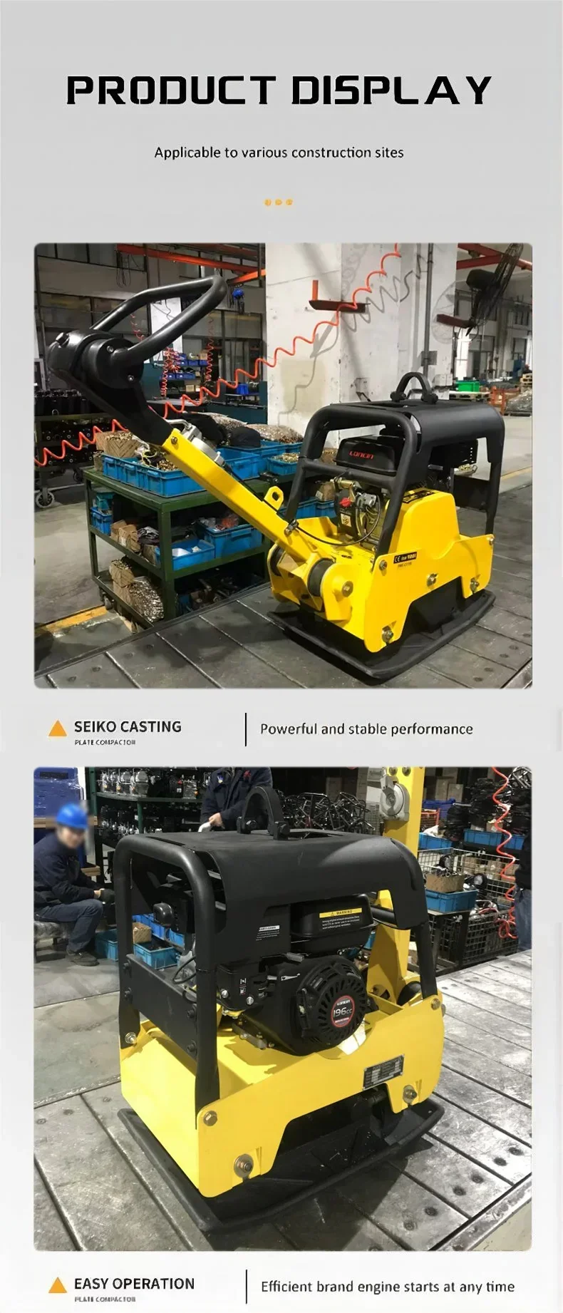 Compacteur réversible portatif - Plate Compactor Vibrator avis et prix