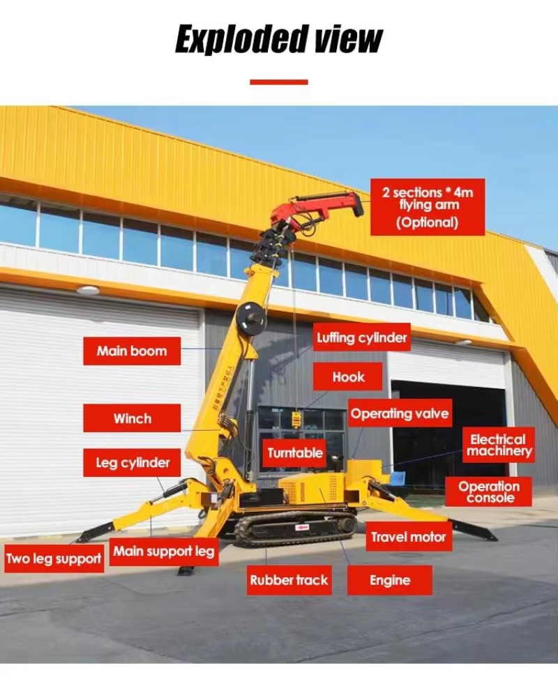 Grue araignée hydraulique 8T,  - Heavy Equipment For Construction avis et prix